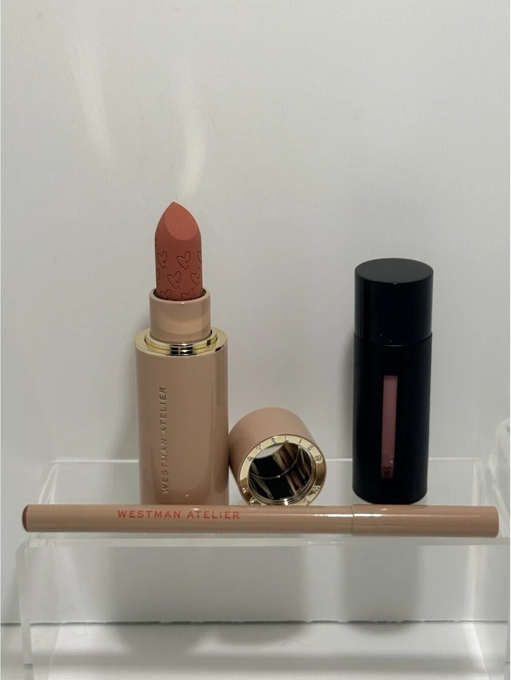 Westman Atelier The Lip Edition Set Suede Matte PETAL Lipstick CHOU Balm Full Sz